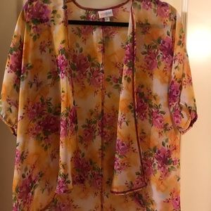 Lularoe Floral Bianka Overlay Size 3